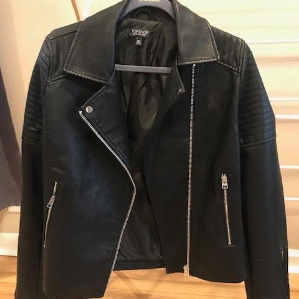 Black Faux Leather Jacket